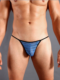 Doreanse 1306-blu malla g-string tanga color azul