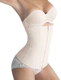 Ann Chery 1024b Girdle Powernet avec couleur de fermeture éclair beige