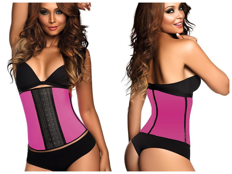 Ann Chery 2023 Latex Sport Workout Waist Cincher Corset Color Fuchsia