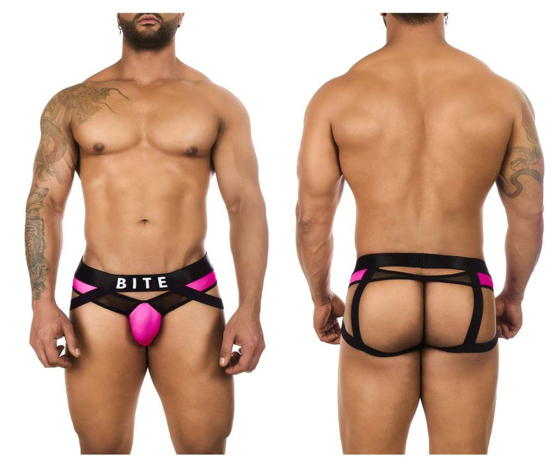 Bitwear BW2023108 Tuxedo Banana Jockstrap Color Fuchsia