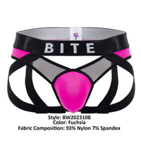 BiteWear BW2023108 Tuxedo Banana Jockstrap Color Fuchsia