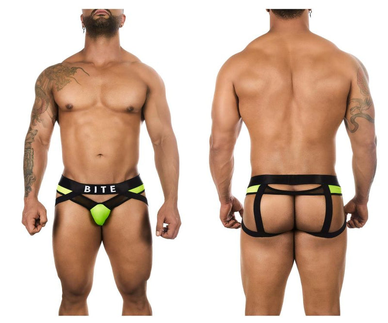 Bitwear BW2023108 Tuxedo Banana Jockstrap Color verde