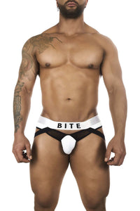 BITEWEAR BW2023108 TUXEDO केला JOCKSTRAP रंग सफेद