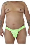 Candyman 99315x Peek A Boo Lace Thongs Couleur Green chaud