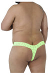 Candyman 99315x Peek A Boo Lace Thongs Couleur Green chaud