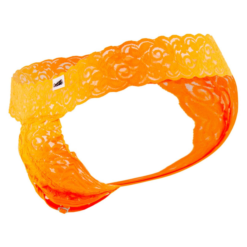 Candyman 99315X PEEK A BOO Lace Thongs Color Hot Orange