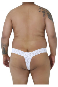 Candyman 99315x Peek A boo encaje tangas color blanco