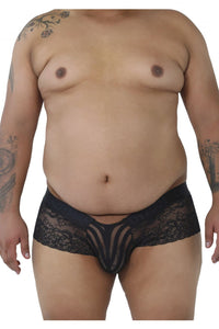 CandyMan 99393X Lace-Mesh Trunks Color Black