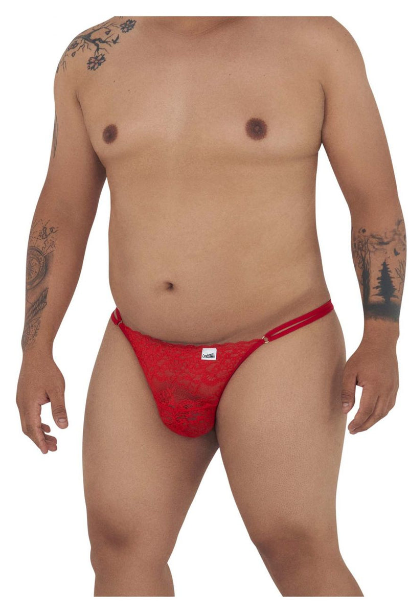 Candyman 99421x Lace G-String Thongs Color Red