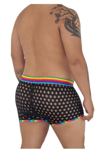 Candyman 99511X Polka Mesh Trunks Color Black-Rainbow