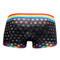 Candyman 99511X Polka Mesh Trunks Color Black-Rainbow