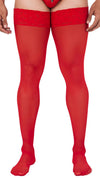 CandyMan 99533 Mesh Thigh Highs Color Red