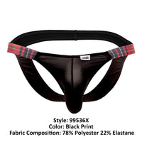 Candyman 99536X Bikini Jockstrap Color Impresión negra