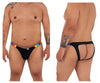 Candyman 99536x Bikini Jockstrap Color Black Stripes