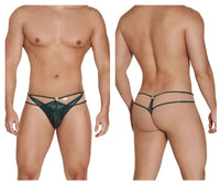 Candyman 99547 Double Thongs Color Hunter Green