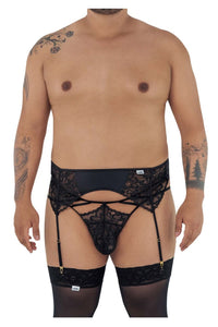 Candyman 99550x en dentelle Garter-Jockstrap tenue couleur noir