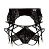 CandyMan 99550 Lace Garter-Jockstrap Outfit Color Black