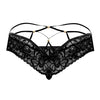 CandyMan 99551 Lace Peekaboo Briefs Color Black