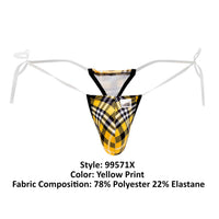 Candyman 99571x Invisible micro g-string couleur jaune imprimé