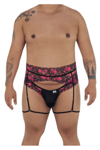 Candyman 99576X Lace Garter tangas color impresión negra