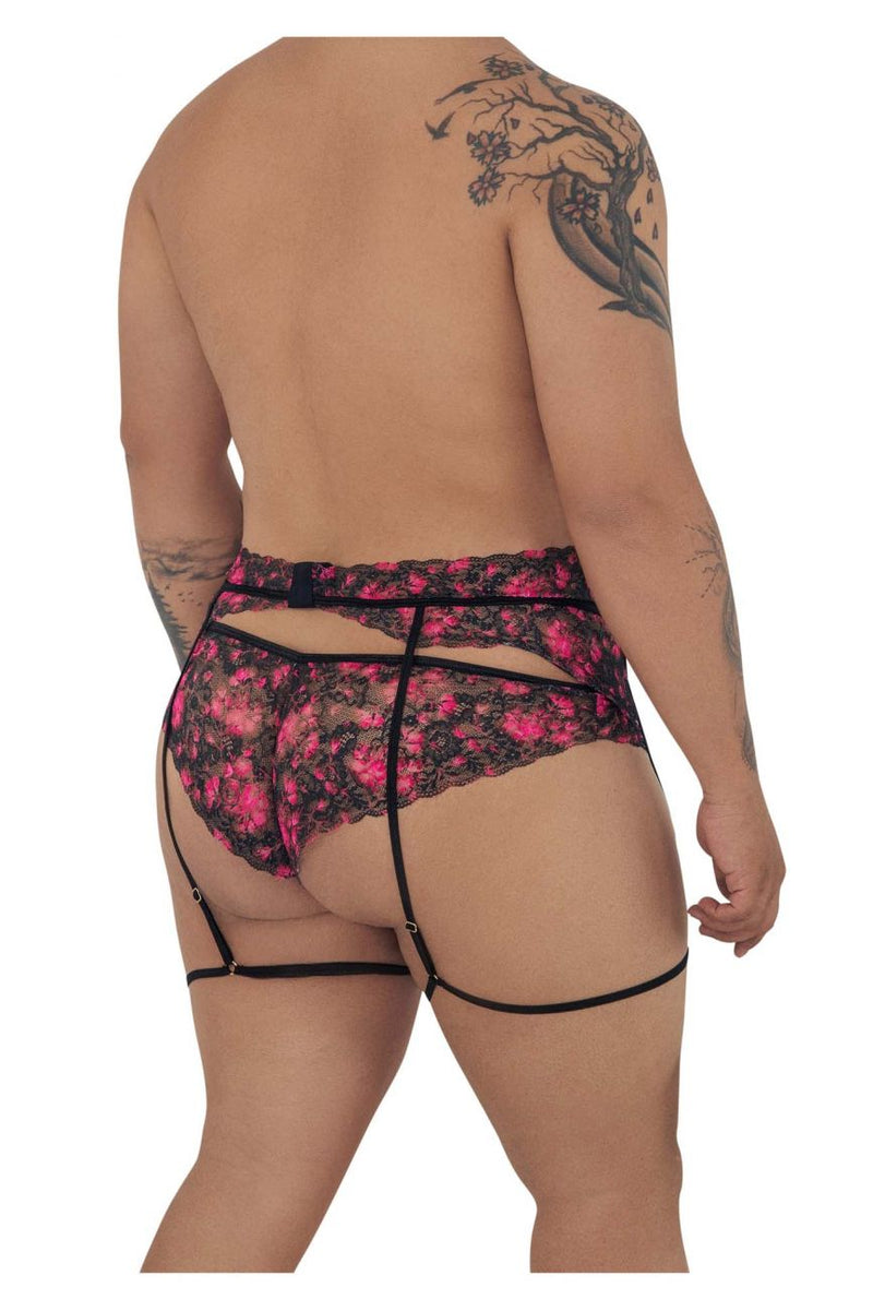 Candyman 99576X Lace Garter tangas color impresión negra