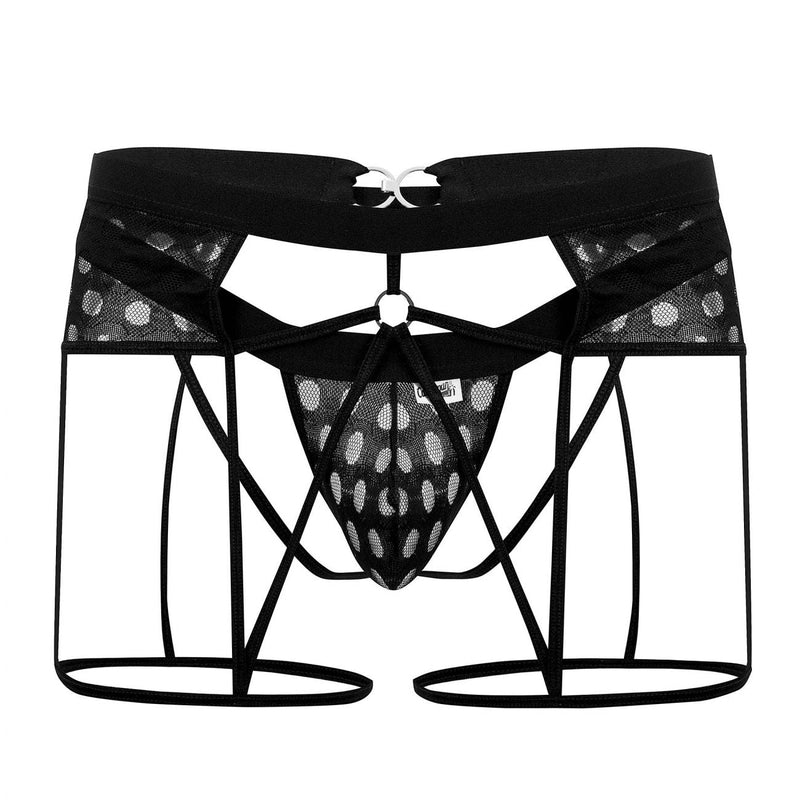 Candyman 99577 Mesh Garter Jockstrap Color noir