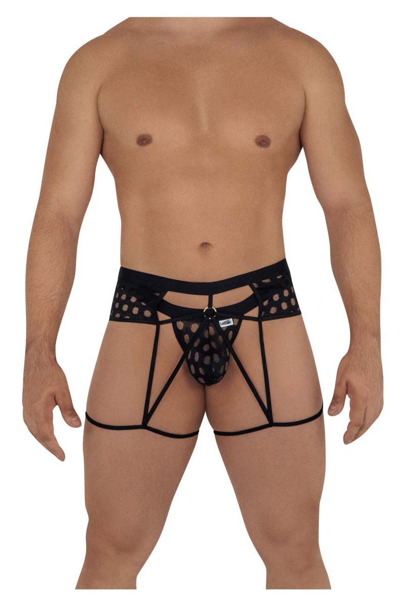 Candyman 99577 Mesh Garter Jockstrap Color noir