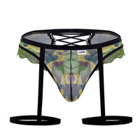 CandyMan 99580X Garter Camo Thongs اللون أخضر