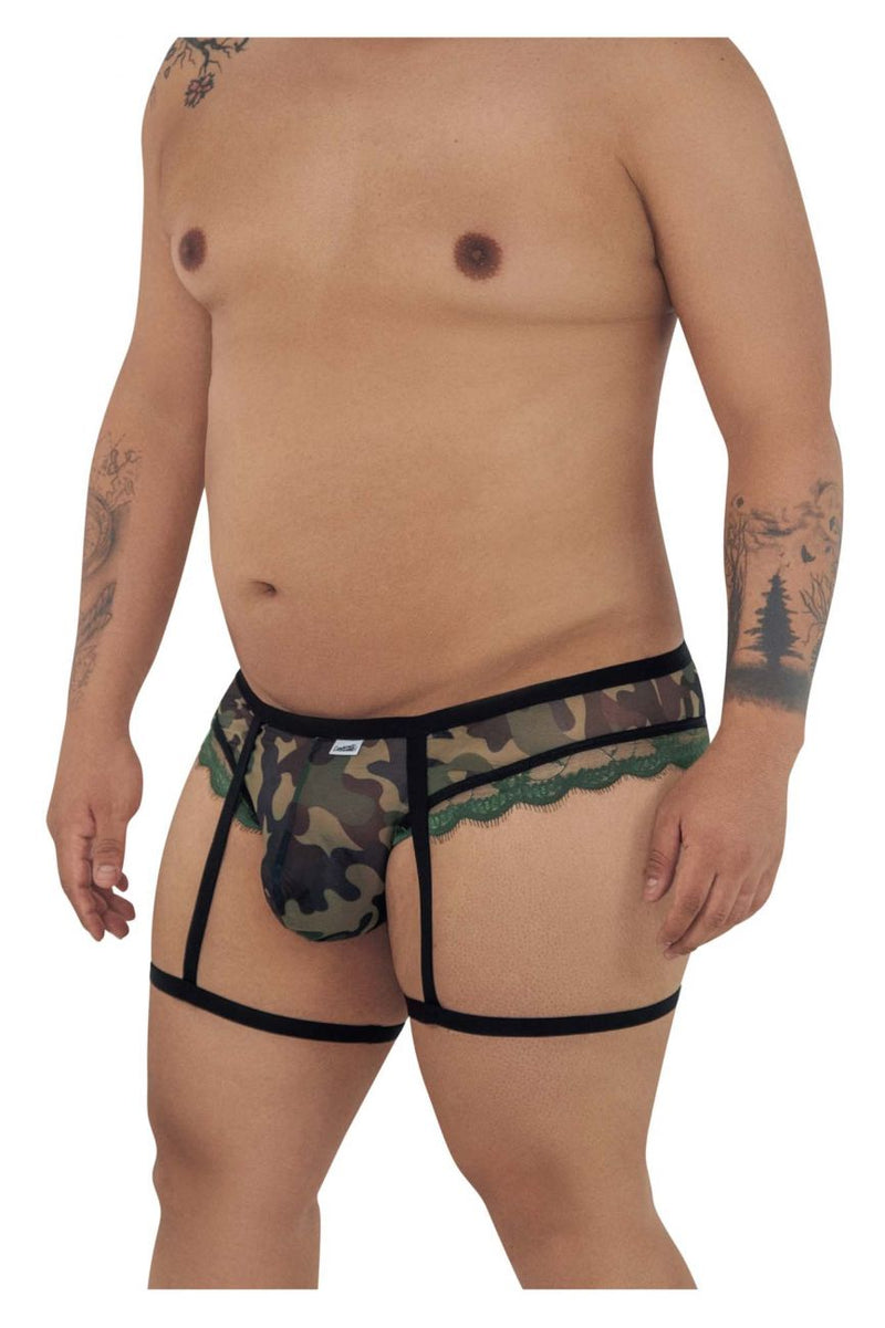 Candyman 99580x Garter Camo Camo Thongs Color Green