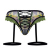 Candyman 99580x Garter Camo Camo Thongs Color Green