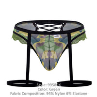 CandyMan 99580X Garter Camo Thongs اللون أخضر