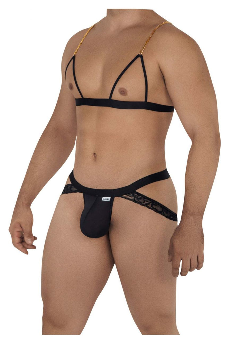 Candyman 99582 Arness-Jockstrap Outfit Color Black