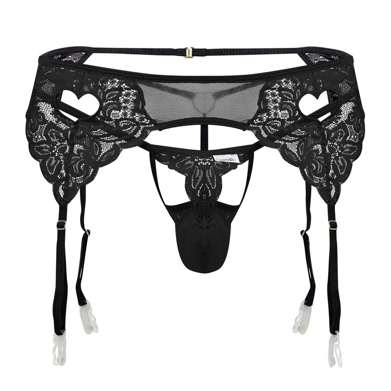 Candyman 99589X LA LA GARTHER COLOR G-STRING NEGRO