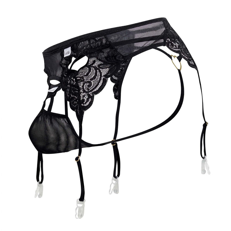 CandyMan 99589X Lace Garther G-String اللون أسود