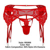 CandyMan 99589X Lace Garther G-String اللون أحمر