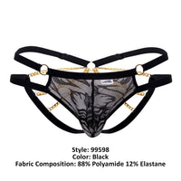 CandyMan 99598 Lace and Chain Bikini Color Black