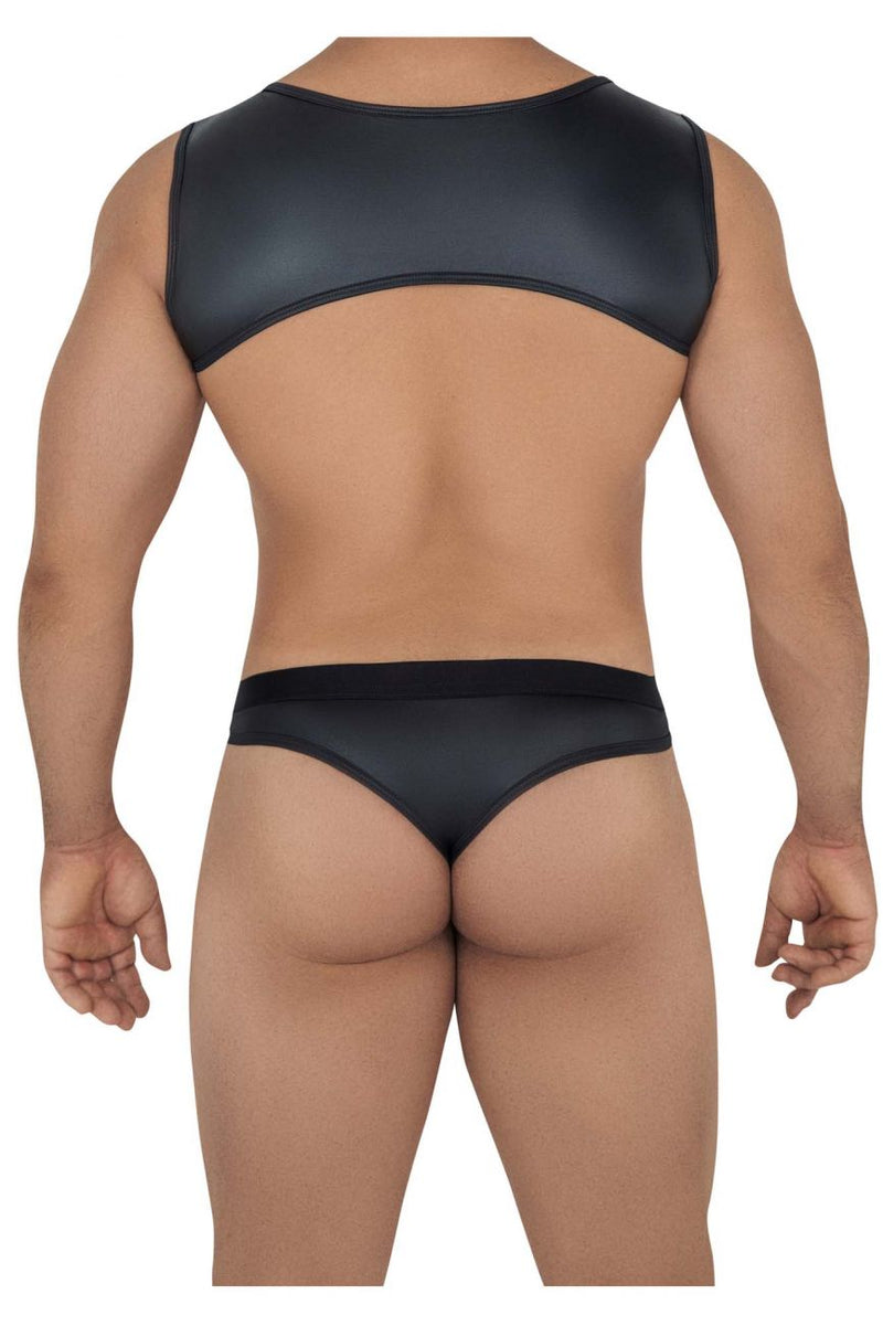 CandyMan 99612 Harness Thong Outfit Color Black