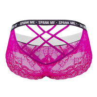 CandyMan 99615X Spank Me Lace Briefs Color Pink