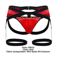 Candyman 99623 Garter Jockstrap Color rojo