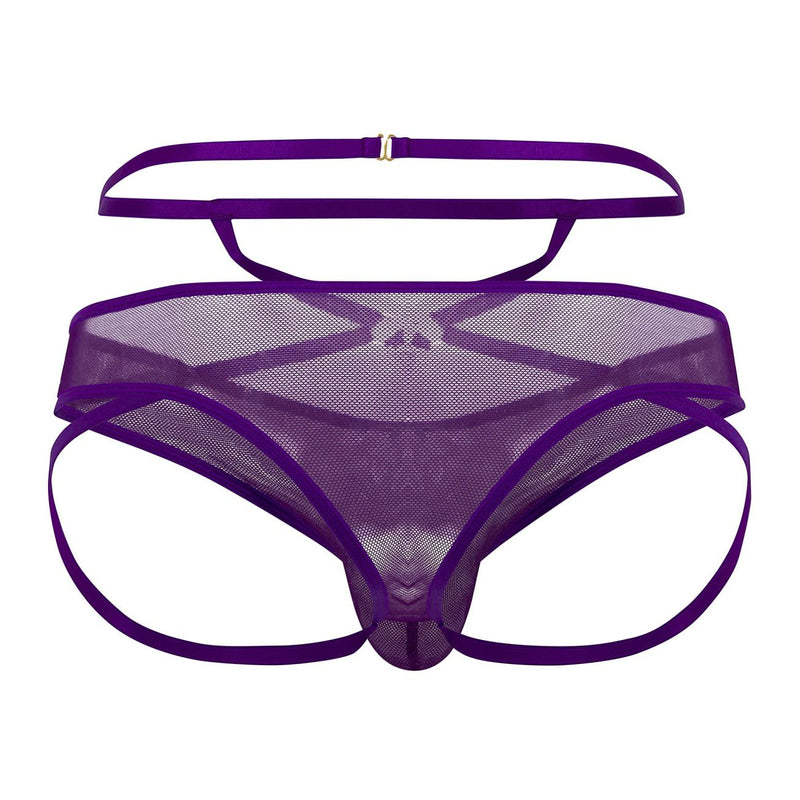 Candyman 99640 Mesh Thongs Color Purple