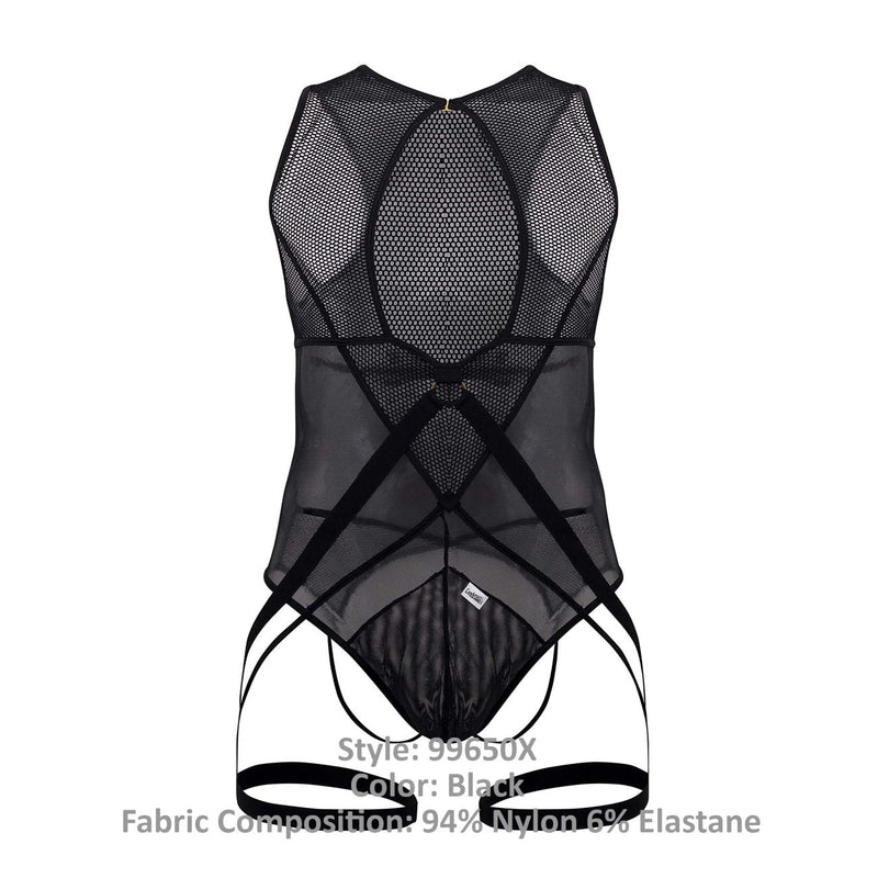 CandyMan 99650X Mesh Bodysuit Color Black