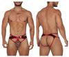 CandyMan 99663 Lace Jockstrap Color Red-Print