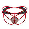 CandyMan 99663 Lace Jockstrap Color Red-Print