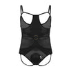 Candyman 99670 Harness Bodysuit Color Black