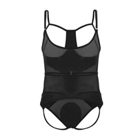 Candyman 99670 Harness Bodysuit Color Black