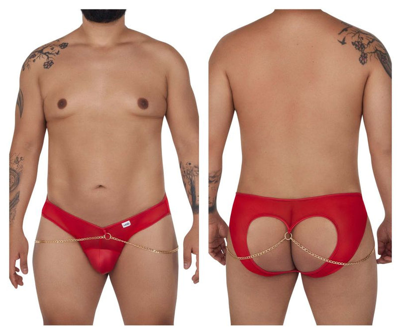 Candyman 99672x Chain Jock Briefs color rojo