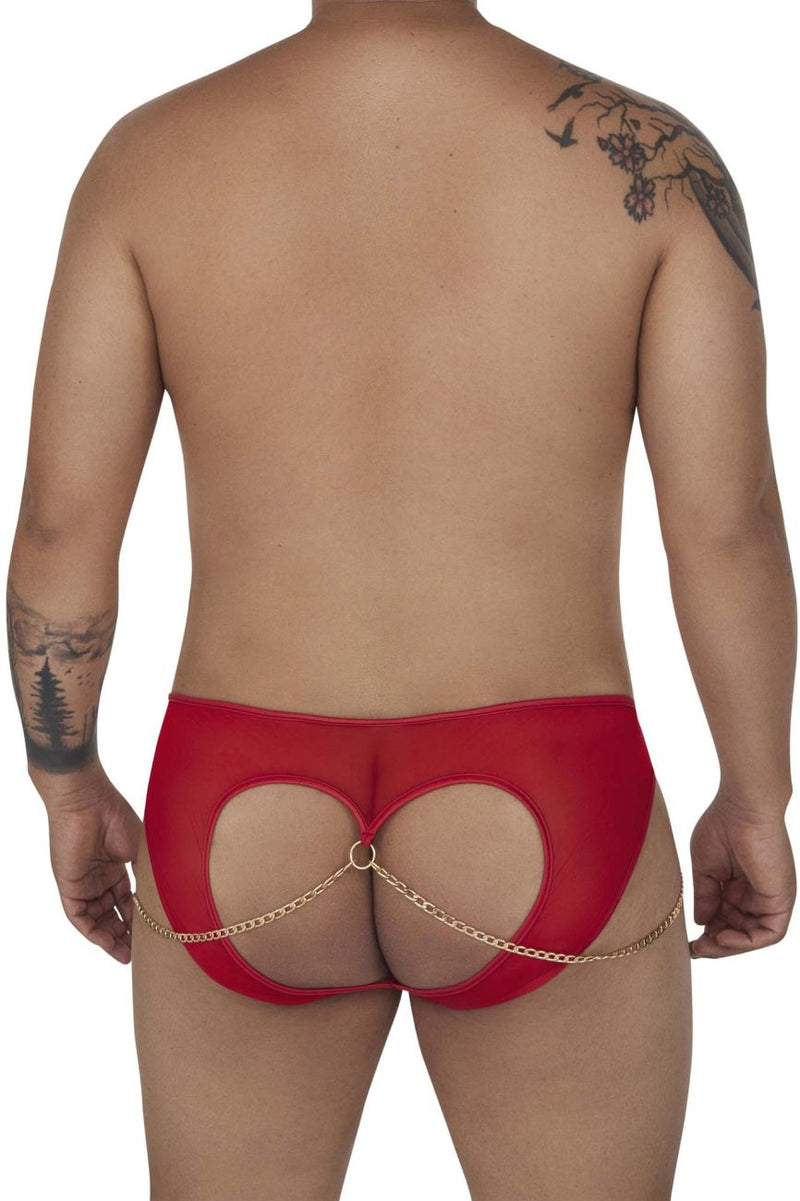 Candyman 99672x Chain Jock Briefs Color Red