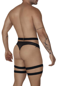 Candyman 99676 Garter tangas de dos piezas Color negro