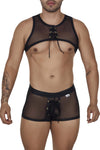 مجموعة CandyMan 99680 Harness Trunks مكونة من قطعتين، اللون أسود