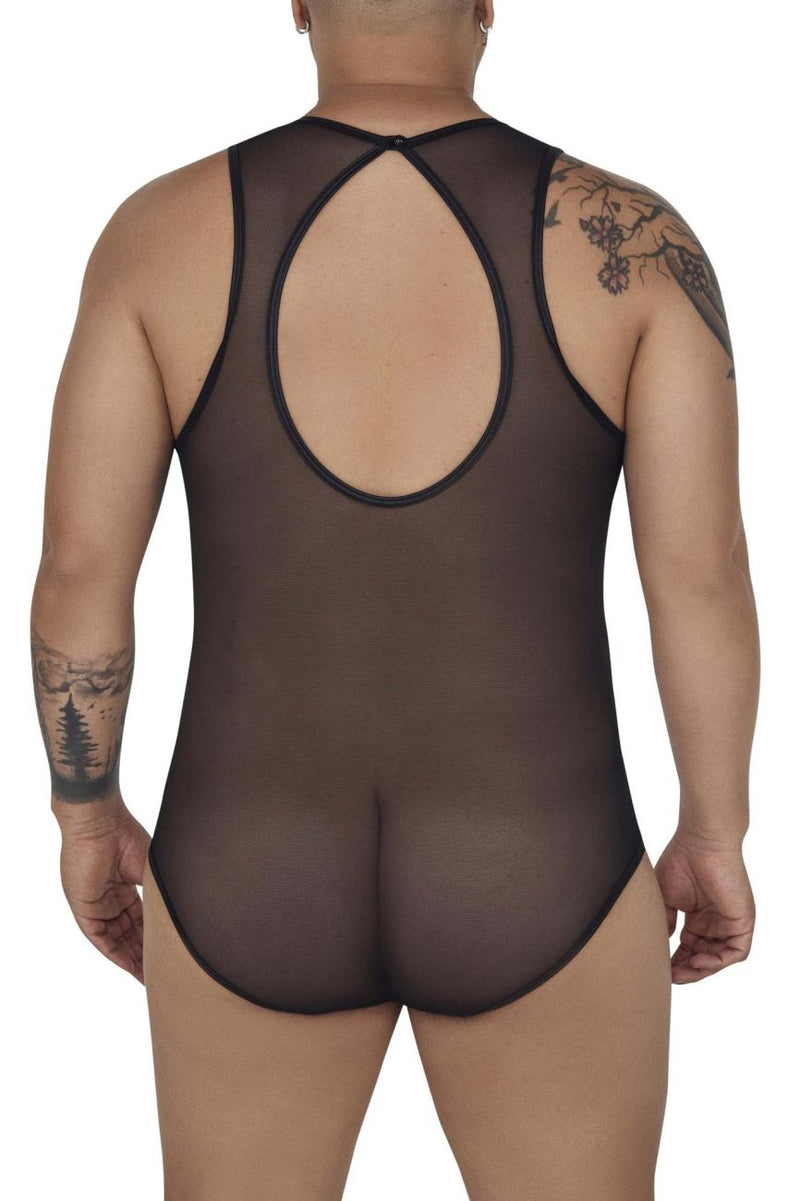 CandyMan 99683X Tulle Bodysuit Color Black